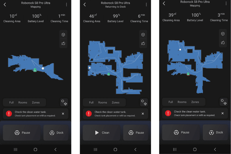 Watch the quick mapping feature live on the Roborock app.